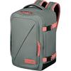 American Tourister Take2Cabin - Borsa da cabina Ryanair 25 x 20 x 40 cm, 24 L, 0,50 kg, Bagaglio a mano, Zaino aereo S Underseat, Grigio/Rosa (Sage/Coral)