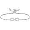 Philip Jones Bracciale dell'amicizia Infinity Placcato in Argento Creato con Cristalli Zircondia®