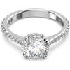 Swarovski Stilla Collezione bague cocktail, taille ronde, pavé, blanc