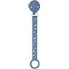Nattou Pacifier Clip with Universal Holder Silicone, 21 cm, Dark Blue Pattern