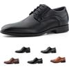 Hitmars Scarpe Eleganti Uomo Artificiale Pelle EU39-EU47 Nero Marrone | Stringate, Formale, Vintage, Eleganti, Comode, Classiche, Matrimonio, Lavoro