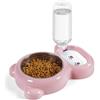 Azwraith Set di ciotole doppie per cibo per cani e gatti, distributore automatico di acqua, ciotola rimovibile in acciaio inossidabile, bocca non bagnata, a prova di perdite, base stabile. Adatto per gatti e