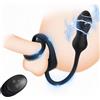 SuperLove E-Stim Dual Cock Ring & Prostate Massager with Remote Black