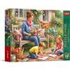Trefl Qualità Trefl Premium Plus - Festa della Mamma: Famiglia in giardino - 1000 pezzi, serie Temi senza tempo, pezzi che si incastrano perfettamente, per adulti e ragazzi dai 14 anni in su