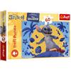 Trefl - Lilo & Stitch, Una giornata con Stitch - Puzzle da 60 pezzi - Puzzle colorato con i personaggi del film, intrattenimento creativo, divertimento per bambini dai 4 anni in su