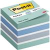 Post-it Cubo di Foglietti Adesivi, 450 Fogli, 76 mm x 76 mm, Blu, Bianchi | per Promemoria, Pianificazione e Studio; Aderiscono e si Rimuovono senza Residui, Ideali per Organizzare e Annotare Idee