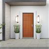 Master Porta blindata MASTER Check L 85 x H 200 cm in PVC noce/bianco, apertura spingere a sinistra, falso telaio incluso