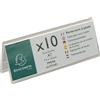 Exacompta - Ref 87358D - Espositore per etichette con nome, adatto per fogli A7 piegati orizzontali, in PMMA (acrilico) - Trasparente (confezione da 10)