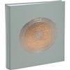 Exacompta - Rif. 16263E - Album fotografico libro ELLIPSE - 300 foto - 60 pagine bianche - formato 29 x 32 cm - copertina in ecopelle verde con marcatura oro rosa a forma di ellisse