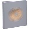 Exacompta - Rif. 16265E - Album fotografico libro ELLIPSE - 300 foto - 60 pagine bianche - formato 29X32cm - copertina in similpelle grigia con marchio oro rosa a forma di ellisse