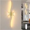 Comely Applique LED da Parete LED con Telecomando, 29W 3262LM 3000K-6500K | Dorato Lampada da Parete LED, Lampada a Muro Moderna Dimmerabile per Soggiorno, Camera da Letto, Scala, Corridoi