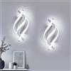 Comely Lampada da Parete LED, 2 Pezzi Bianco 22W 2500LM Applique da Parete | Moderno Lampada a Muro 2500LM per Soggiorno Corridoio Sala da Pranzo Ufficio Scala, White Light 6500K