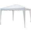 VERDELOOK | Gazebo Pieghevole in Metallo, 2x2 m, Bianco, con Copertura Poliestere, Trasportabile con Borsa Inclusa, da Giardino, Mercato, Tenda Pop up, picchetti inclusi