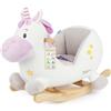 KG Bieco Bieco: Dondolo a forma di unicorno in peluche, 60 cm | Sedia a dondolo per bambini con cintura di sicurezza | Dondolo per neonati | Dondolo per bambini piccoli | Animaletto a dondolo per neonati | Dondolo a bilanciere per bambini da 9 mesi | …