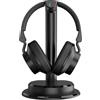 Irradio 141901050 cuffia e auricolare Cuffie Wireless A Padiglione TV USB tipo-C Bluetooth Base di ricarica Nero