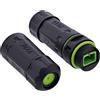 InLine Connettore InLine® SC per fibra ottica, IP68, 2x presa SC, per esterni, M20