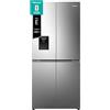 Hisense RQ5P470SMIE, Frigorifero Americano Quattro Porte, Total No Frost, WiFi, Metal Tech Cooling, Zona Convertibile, Display LED, Dispenser Acqua, Motore Inverter, Classe E, Inox