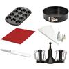 Moulinex Kit de pâtisserie Moulinex Companion XF389010 | Kit di pasticceria completo per robot da cucina Companion, con doppia frusta, stampi Kaiser, tasche per boccole e tappeti