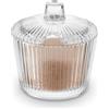 Altom Design Zuccheriera scanalata con coperchio in vetro, trasparente, 200 ml