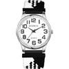 JewelryWe Orologio da Polso Elastico da Donna: Orologio Estivo Cinturino in Tessuto Misurato Numero Grande Facile da Leggere Leggero