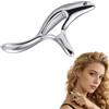 Dwitkul Masaggiatore per Punti Trigger, Strumento in Acciaio Inox per Gua Sha e Tessuto Profondo, con Impugnatura Ergonomica, Allevia le Tensioni da Collo a Piedi, Spalle e Schiena (Argento)