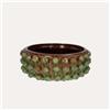 KeyHome Store Ciotola Pigna Artigianale Grande in Terracotta Verde 32x12 cm