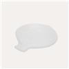 KeyHome Store Set 2 Piatti Pesce in Vetro Bianco Trasparente 24x22 cm