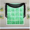 Today's Curtain Emelia - Sciarpa in voile originale, 365,8 cm, colore: nero, 114,3 x 365,8 cm (lunghezza x larghezza)