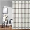 Lush Decor Tenda da doccia a righe, 183 x 183 cm, colore: grigio