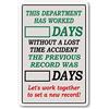 Ynjzk Divertente cartello in metallo per esterni, con scritta Days Since Last Incident Sign Days Without Incident Sign Days Without Incident Sign Day Counter Signs 20,3 x 30,5 cm