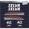 - Senza marca/Generico - Adesivi motore marino fuoribordo Selva dorado 40 cv gommone barca stickers