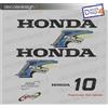 Adesivi motore marino fuoribordo Honda 10 cv four stroke gommone barca stickers