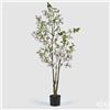Enzo De Gasperi EDG Enzo De Gasperi Pianta Artificiale Pesco con Foglie e Vaso H220 cm