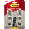 Command Forever Classic metal Hook, grande, in nichel spazzolato, 2-hooks (fc13-bn-2es)