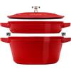 Staub Stackable Set 2-pz., Set di pentole Stackable, ciliegia