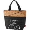 Pattinatore Skater Snoopy Denim Cork Isolata Lunch Tote Bag M Borsa termica KBCO2-A