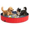 lionto Piscina Cane Pieghevole, PVC Antigraffio, Ø 120 cm, Altezza 30 cm | Piscina resistente con base antiscivolo, valvola di scarico e pareti in PVC per rinfrescare e giocare con il tuo cane