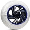 Sparco Set da 2 Pezzi di Calze da Neve per gomme in Tessuto Bianco silenziose e Senza Vibrazioni - Taglia L