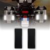 4R Quattroerre.it - 5762 - Rifrangenti Adesivi 3D per Bauletti Moto, Nero, 2 Pezzi, 4 x 10 cm