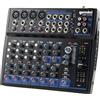 Gemini Sound GEM-12USB - Audio Mixer Analogico a 12 Canali Compact 12 Channel, Inclusi i 4 Canali MIC, 3 Band EQ, Riproduzione USB Da USB Stick E Streaming Bluetooth