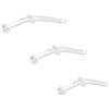 ZS 3 piercing per naso in vetro, 14 G, 16 G, 20 G, curvi, per cartilagine, Daith, Helix, per naso, setto nasale, gioielli per uomini e donne