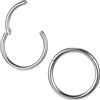 ZS ASTM F136 Titanio 6/7/8/9/10/12/14mm cartilagine Trago Helix Orecchino ad anello 20G 18G 16G Anelli per labbro Anelli naso Septum Conch Piercing Gioielli