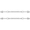 ZS 1 Coppia Gioielli Piercing Industriali Acciaio Chirurgico, Orecchini Piercing Cartilagine 16g, Orecchini Perno Catena Piercing Industriali Barra Donne Uomini