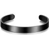 Philip Jones Bracciale rigido da uomo in acciaio nero