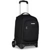 Invicta Trolley Plug Plain, Nero, 34 L, Doppio Scomparto, Cross-over System, Barra Telescopica, Tasca attrezzata, Scomparto porta pc, Tasca portaborraccia, Scuola media e superiore, Ragazzo