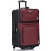 Travel Select Amsterdam - Trolley verticale espandibile, Borgogna, Checked 25-Inch, Amsterdam - Trolley verticale espandibile