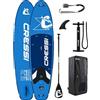 CRESSI dal 1946 - Ultra Isup/Kayak Set - Tavola Sup Gonfiabile Adulti Grande Stabilità e Resistenza Completa di Accessori Pagaia Pinna Pompa Laccio Borsa Zaino - 320x81x15 cm Max 130 kg