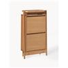 Westwing Collection Scarpiera in legno con ripiani pieghevoli Libby - Beige