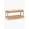 Westwing Collection Panca imbottita con scarpiera Libby - Beige