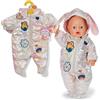 BABY born Tuta invernale crema 43 cm con orecchie da coniglio | Tuta invernale con orecchie da coniglio, adatta a bambole da 43 cm